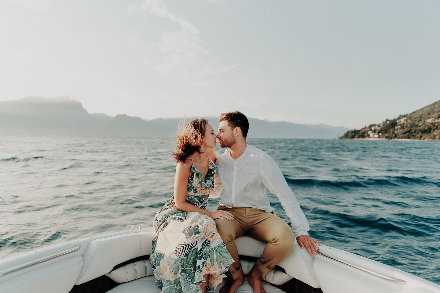 Servizio fotografico in barca lago di garda