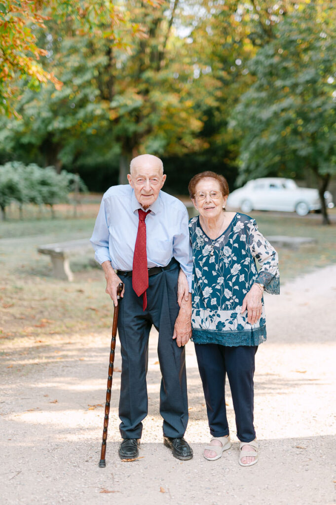 Ritratto dei nonni durante il matrimonio a Villa Mosconi Bertani