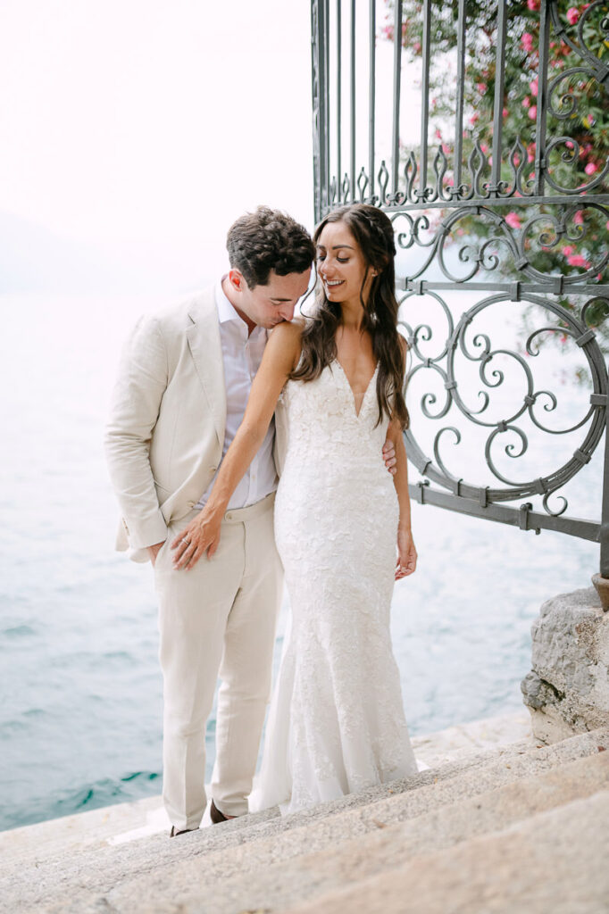 Bride profile close-up portrait
